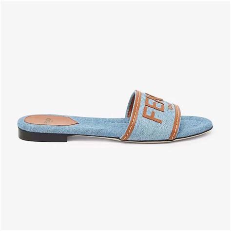 fendi womens mules|fendi denim slides.